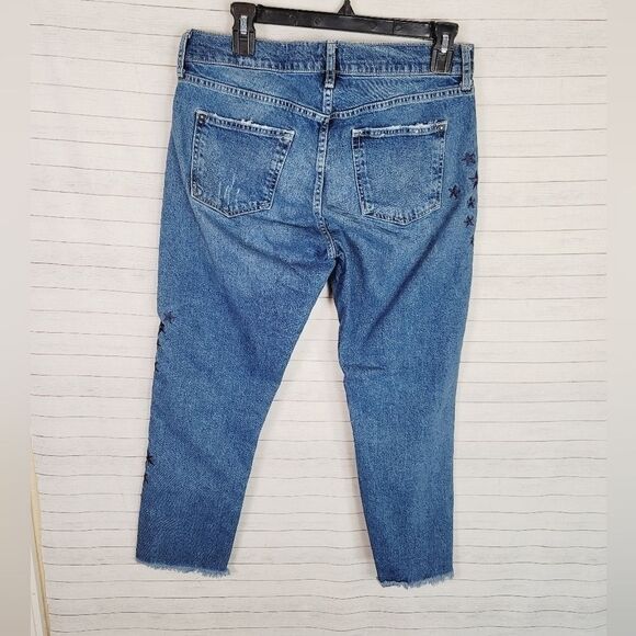 PILCRO & THE LETTERPRESS SLIM BOYFRIEND RAW HEM JEANS, sz 29 - Picture 8 of 8
